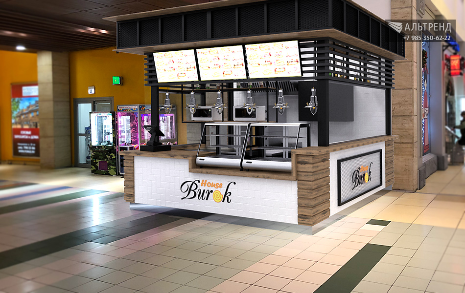 Кафе Бурок 3D-визуализация