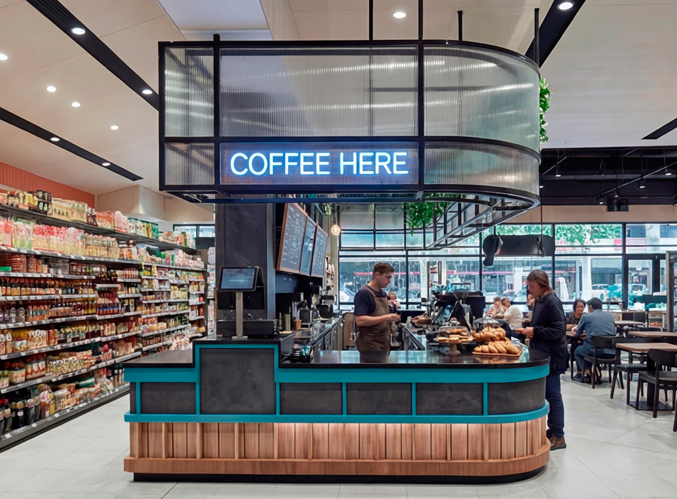 Корнер "Coffee Here"