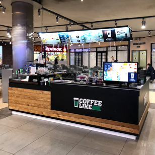 Кофе-точка Coffee Like. Торговая мебель для кофеен