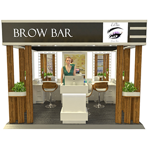 3Д-Визуализация. Остров студия красоты Brow Bar